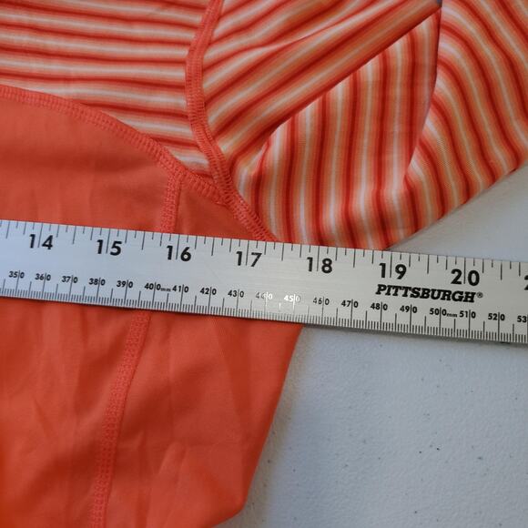 Mountain Hardwear Hoodie Womens Small Orange Striped Long Sleeve Pullover - Picture 5 of 6